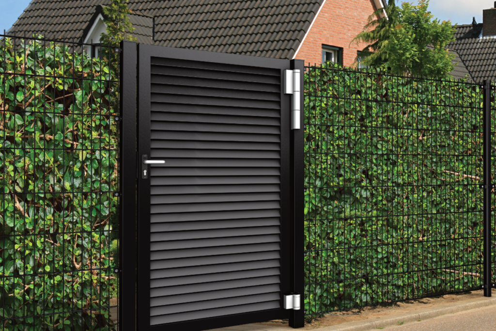 Aluminium poort gepoedercoat