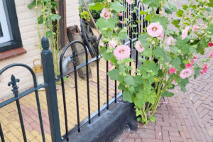 Sierhekwerk voor een bloementuin