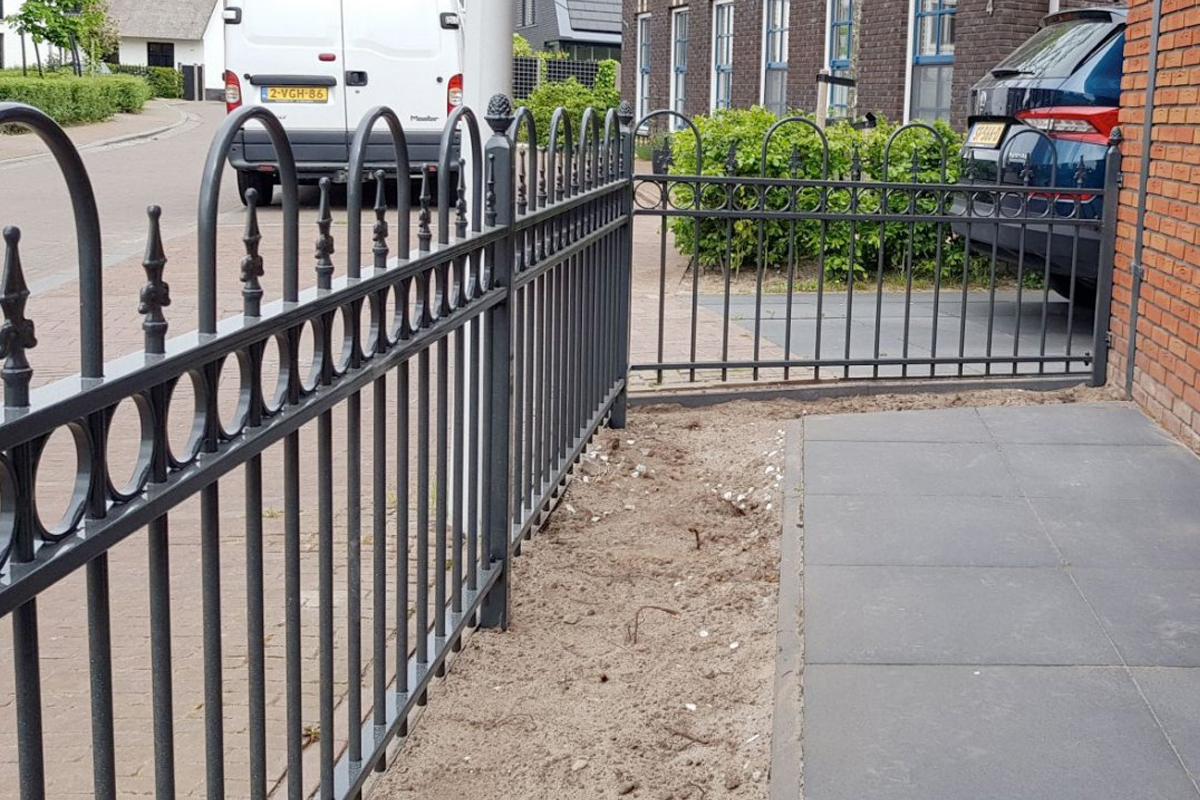 Tuinhekwerk antraciet gepoedercoat